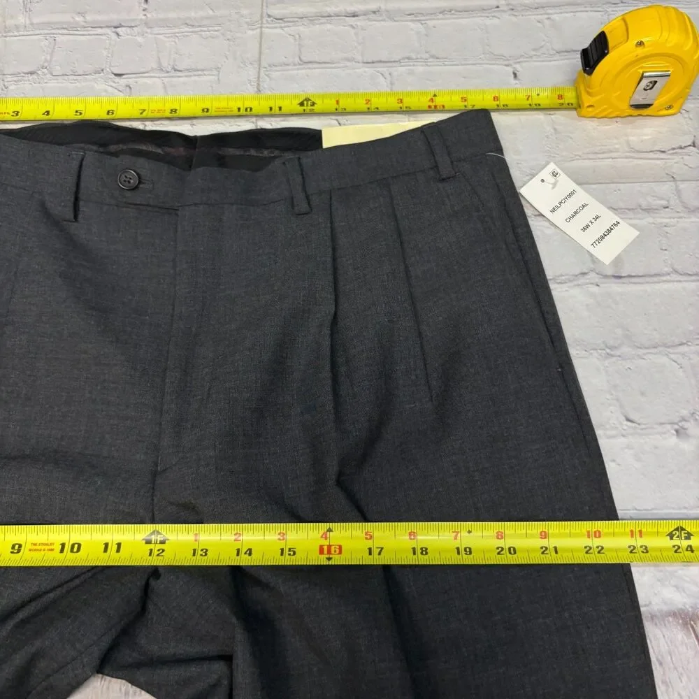 NWT Lauren Ralph Lauren Men Pleated Wool Blend Dress Pants 36x34 Gray D119 -26